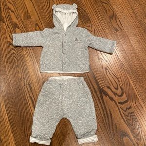 3-6M babyGap bear hoodie with matching pants